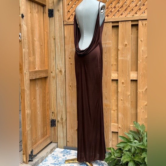 🆕 RAT & BOA 🧿 NWOT Deia Slinky Little Brown Jersey Dress, Sz S US 4 - Picture 6 of 15